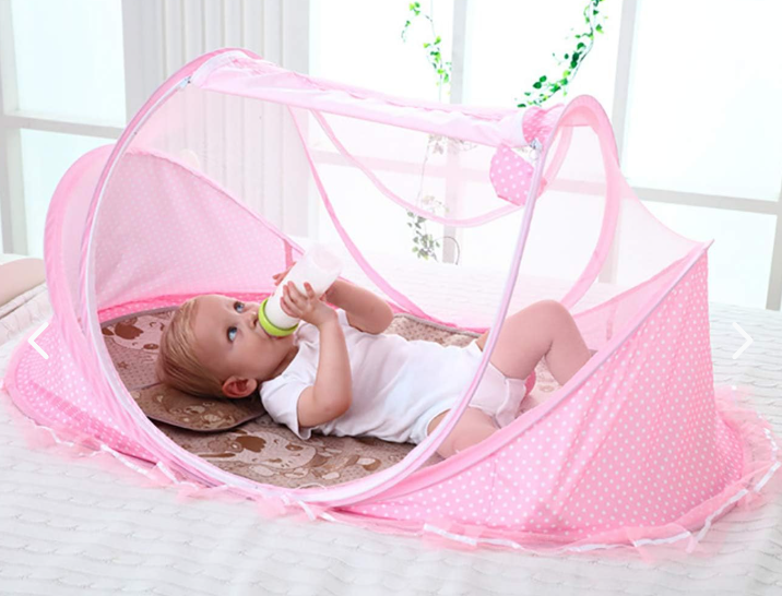 Cuna Plegable a Prueba De Mosquitos